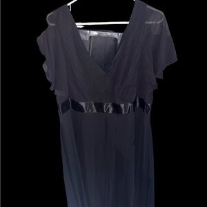 Ever Pretty Black Chiffon Maxi Dress